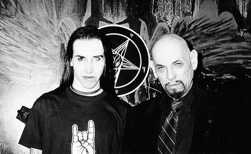Manson with his hero and mentor Satanist Anton LaVey