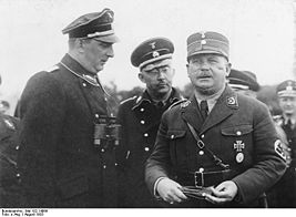 With Kurt Daluege and Heinrich Himmler, August 1933