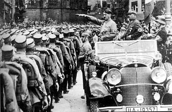 Hitler & Röhm review SA troops