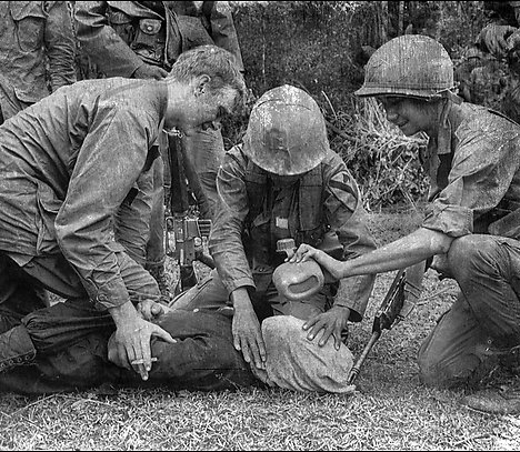 Soldiers in Vietnam use the waterboarding technique on an uncooperative enemy suspect near Da Nang in 1968 to try to obtain information from him.