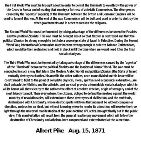 Image result for albert pike first world war quotes