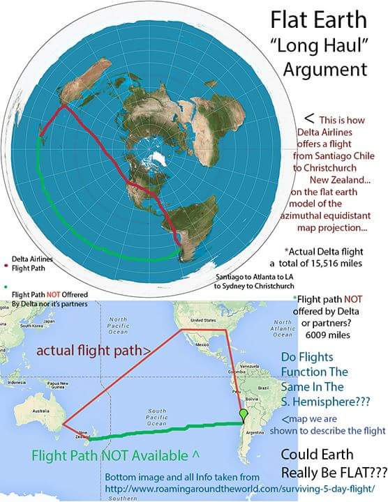 flat earth map air force one