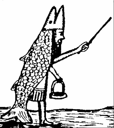  Fish Place on Nimrod Or Dagon   The Fish God Of Babylon  And The Mitre Worn By The