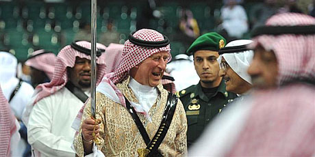 Prince Charles does Saudi sword dance